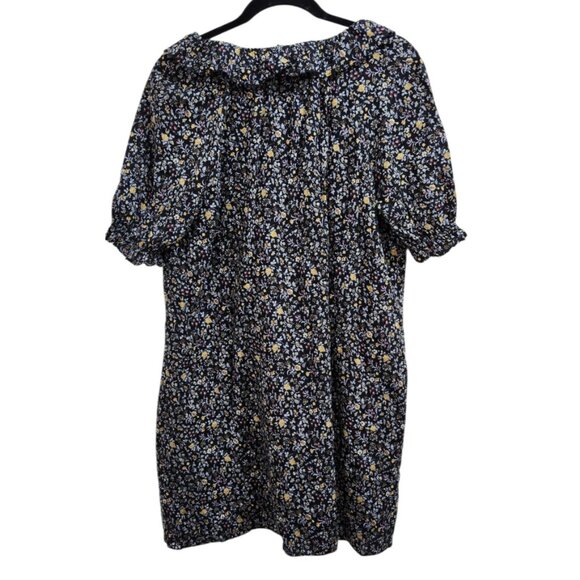 Madewell Ruffle Button-Front Trapeze Shift Dress in Folkmagic Floral Size Medium - Picture 8 of 13